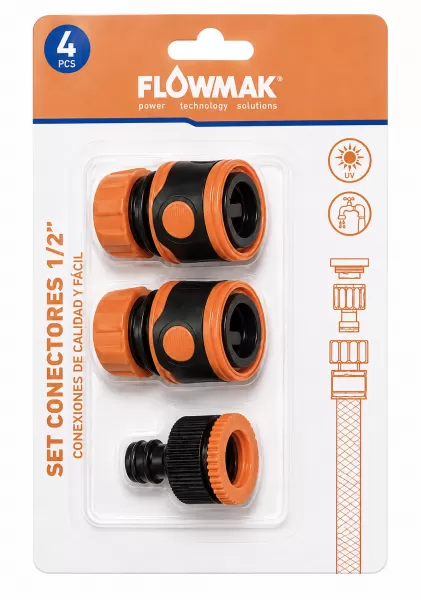 SET CONECTORES 1/2″ FLOWMAK 4 PCS