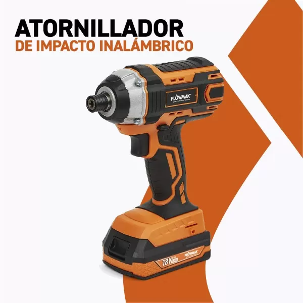 ATORNILLADOR IMPACTO 1/4 C-BATERIA 18V 2Ah+CARGAD