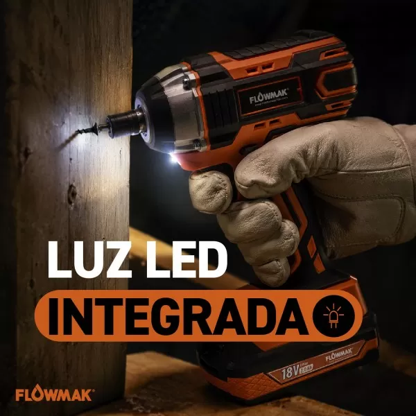 ATORNILLADOR IMPACTO 1/4 C-BATERIA 18V 2Ah+CARGAD