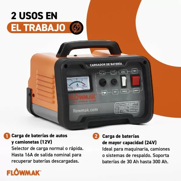 CARGADOR BATERIA FLOWMAK 300W(12V) – 490W(24V)