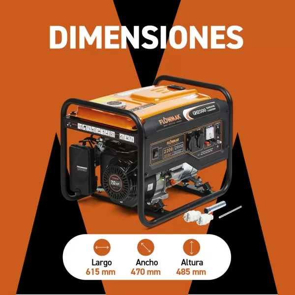 GENERADOR FLOWMAK GASOLI GH2500 220V 2000W PM