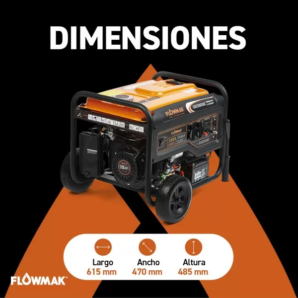 GENERADOR FLOWMAK GASOLI GH3800E 220V 3000W PE