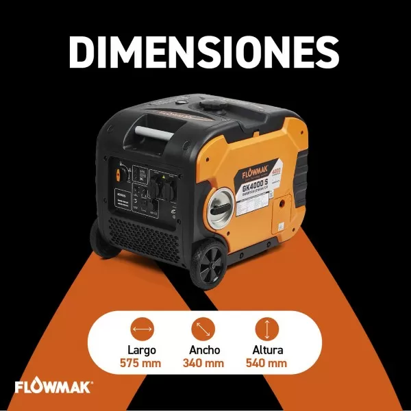 GENERADOR FLOWMAK GASOLI GK4000iS INVE 220V 3600W
