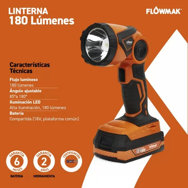 KIT HERRAMIENTAS INAL 3P FLOWMAK 2BAT 18V+CARG