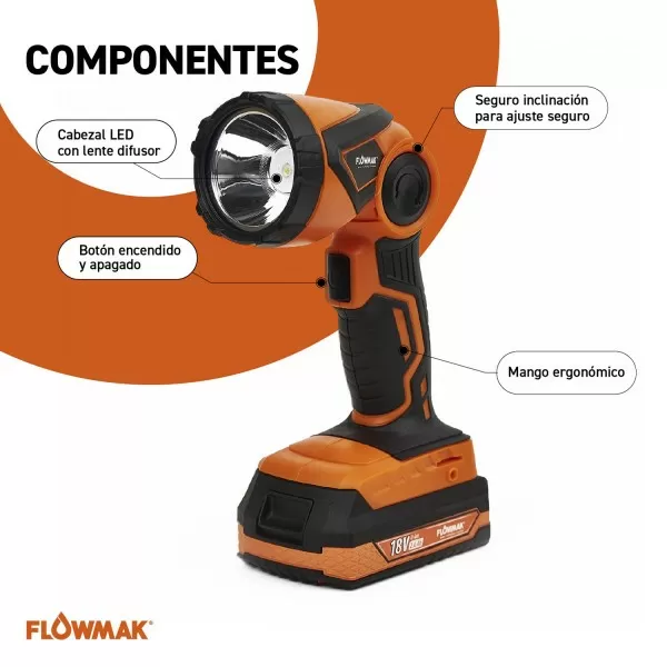 KIT HERRAMIENTAS INAL 3P FLOWMAK 2BAT 18V+CARG