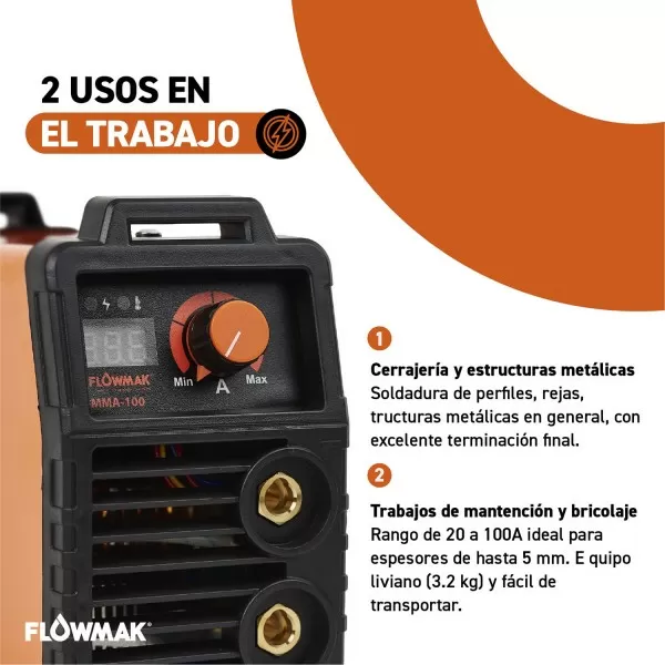 SOLDADORA FLOWMAK INVERTER MMA-100DX