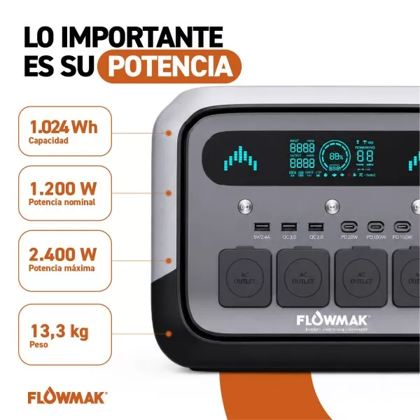ESTACION ENERGIA FLOWMAK Pro1200, 1200W