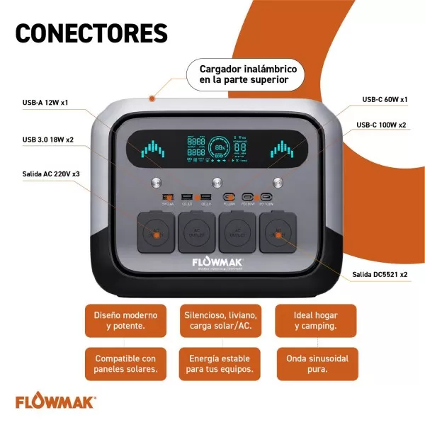 ESTACION ENERGIA FLOWMAK Pro1200, 1200W