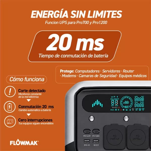 ESTACION ENERGIA FLOWMAK Pro700, 700W