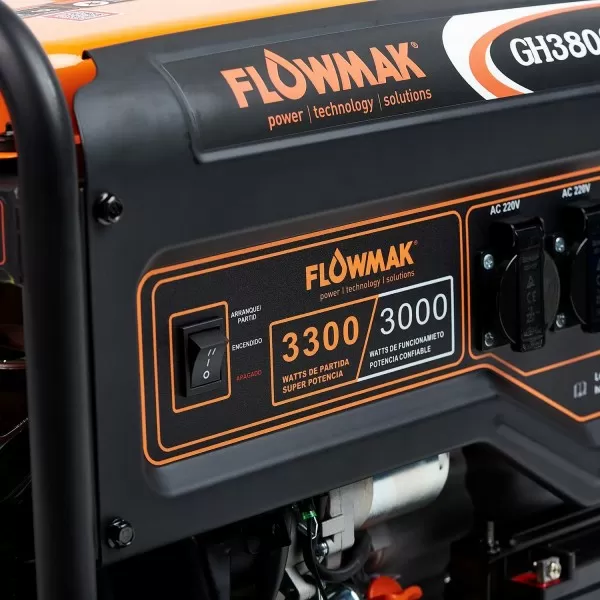 GENERADOR FLOWMAK GASOLI GH3800E 220V 3000W PE